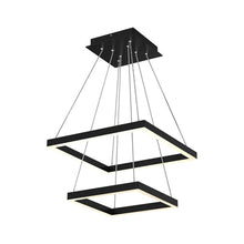 Load image into Gallery viewer, Modern Two - Tier Square Chandelier Lighting, 54W, 3000K, 3016LM, Dimension : 19.7''L×19.7''W×55''H - LEDMyPlace