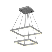 Load image into Gallery viewer, Modern Two - Tier Square Chandelier Lighting, 54W, 3000K, 3016LM, Dimension : 19.7''L×19.7''W×55''H - LEDMyPlace