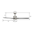 Load image into Gallery viewer, MONTGOMERY 52 inch 3 - Blade Smart Ceiling Fan with LED Light &amp; Remote - LEDMyPlace