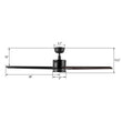 Load image into Gallery viewer, MONTGOMERY 52 inch 3 - Blade Smart Ceiling Fan with LED Light &amp; Remote - LEDMyPlace