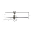 Load image into Gallery viewer, MONTGOMERY 52 inch 3 - Blade Smart Ceiling Fan with LED Light &amp; Remote - LEDMyPlace