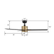 Load image into Gallery viewer, MONTGOMERY 52 inch 3 - Blade Smart Ceiling Fan with LED Light &amp; Remote - LEDMyPlace