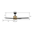 Load image into Gallery viewer, MONTGOMERY 52 inch 4 - Blade Smart Ceiling Fan with LED Light &amp; Remote - LEDMyPlace