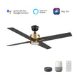 Load image into Gallery viewer, MONTGOMERY 52 inch 4 - Blade Smart Ceiling Fan with LED Light &amp; Remote - LEDMyPlace