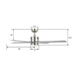 Load image into Gallery viewer, MONTGOMERY 52 inch 4 - Blade Smart Ceiling Fan with LED Light &amp; Remote - LEDMyPlace