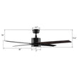 Load image into Gallery viewer, MONTGOMERY 52 inch 4 - Blade Smart Ceiling Fan with LED Light &amp; Remote - LEDMyPlace