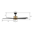 Load image into Gallery viewer, MONTGOMERY 52 inch 5 - Blade Smart Ceiling Fan with LED Light &amp; Remote - LEDMyPlace