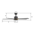 Load image into Gallery viewer, MONTGOMERY 52 inch 5 - Blade Smart Ceiling Fan with LED Light &amp; Remote - LEDMyPlace