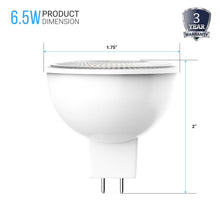 Load image into Gallery viewer, MR16 LED Light Bulbs 6.5W 3000K 500 Lumens Dimmable 120V Damp Location Spotlight Light Bulb - LEDMyPlace