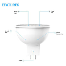 Load image into Gallery viewer, MR16 LED Light Bulbs 6.5W 5000K 500 Lumens Dimmable 120V Damp Location Spotlight Light Bulb - LEDMyPlace