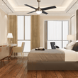Load image into Gallery viewer, Neva 52 Inch 4 - Blade Best Smart Ceiling Fan With Led Light Kit &amp; Best Smart Wall Switch - Gold/Black - LEDMyPlace