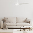 Load image into Gallery viewer, NEVA 52 inch 4 - Blade Best Smart Ceiling Fan with LED Light Kit &amp; Best Smart Wall Switch - White/White - LEDMyPlace