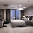 Load image into Gallery viewer, NEVA 52 inch 4 - Blade Best Smart Ceiling Fan with LED Light Kit &amp; Best Smart Wall Switch - White/White - LEDMyPlace