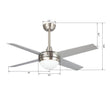Load image into Gallery viewer, Nova 48 - inch Indoor Best Smart Ceiling Fan with LED Light Kit &amp; Wall Control, Works with Alexa/Google Home/Siri - LEDMyPlace