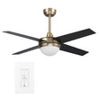 Load image into Gallery viewer, Nova 48 - inch Indoor Best Smart Ceiling Fan with LED Light Kit &amp; Wall Control, Works with Alexa/Google Home/Siri - LEDMyPlace