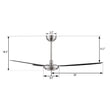 Load image into Gallery viewer, OBERON 56 inch 3 - Blade No Light Ceiling Fan with Remote - LEDMyPlace