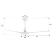Load image into Gallery viewer, OBERON 56 inch 3 - Blade No Light Ceiling Fan with Wall Control - LEDMyPlace