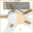 Load image into Gallery viewer, OLINDA 52 inch 5 - Blade Smart Ceiling Fan with LED Light &amp; Remote - LEDMyPlace