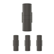 Load image into Gallery viewer, Outdoor LED Up and Down Wall Sconce, Cylinder Outside Lights, 2x36W, AC100 - 277V, Double Side (White Light), Exterior Wall Lights - LEDMyPlace