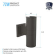 Load image into Gallery viewer, Outdoor LED Up and Down Wall Sconce, Cylinder Outside Lights, 2x36W, AC100 - 277V, Double Side (White Light), Exterior Wall Lights - LEDMyPlace