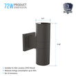 Load image into Gallery viewer, Outdoor LED Up and Down Wall Sconce, Cylinder Outside Lights, 2x36W, AC100 - 277V, Double Side (White Light), Exterior Wall Lights - LEDMyPlace