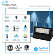 Load image into Gallery viewer, Outdoor Rotatable LED Wall Pack Light 40W 5700K 5400 Lumens, UL, DLC Listed, Bronze Finish, Waterproof Wall Light - LEDMyPlace