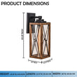 Load image into Gallery viewer, Outdoor Wall Lantern 16" H Waterproof Exterior Wall Light Outdoor Sconce Lighting Fixtures Anti - Rust Wall Mount Lamp for Front Porch Garage Doorway Entryway - 13.9"L x 16"W x 40.8"H - LEDMyPlace