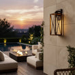 Load image into Gallery viewer, Outdoor Wall Lantern 16" H Waterproof Exterior Wall Light Outdoor Sconce Lighting Fixtures Anti - Rust Wall Mount Lamp for Front Porch Garage Doorway Entryway - 5.47"L x 6.3"W x 16.06"H - LEDMyPlace
