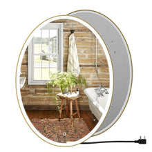 Load image into Gallery viewer, Oval LED Lighted Bathroom Vanity Mirror, Touch Switch, Anti - Fog Wall Mounted Makeup Mirror &amp; CCT Remembrance, CRI 90+, LED Oval Mirror for Bathroom, Lunar Style - LEDMyPlace