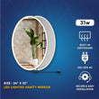 Load image into Gallery viewer, Oval LED Lighted Bathroom Vanity Mirror, Touch Switch, Anti - Fog Wall Mounted Makeup Mirror &amp; CCT Remembrance, CRI 90+, LED Oval Mirror for Bathroom, Lunar Style - LEDMyPlace
