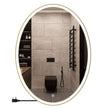Load image into Gallery viewer, Oval LED Lighted Bathroom Vanity Mirror, Touch Switch, Anti - Fog Wall Mounted Makeup Mirror &amp; CCT Remembrance, CRI 90+, LED Oval Mirror for Bathroom, Lunar Style - LEDMyPlace