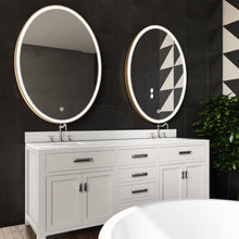 Load image into Gallery viewer, Oval LED Lighted Bathroom Vanity Mirror, Touch Switch, Anti - Fog Wall Mounted Makeup Mirror &amp; CCT Remembrance, CRI 90+, LED Oval Mirror for Bathroom, Lunar Style - LEDMyPlace