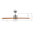 Load image into Gallery viewer, PALMER 52 inch 3 - Blade Smart Ceiling Fan with LED Light &amp; Remote - LEDMyPlace