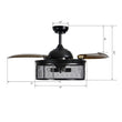 Load image into Gallery viewer, Paloma 42 Inch 3 - Blade Retractable Best Smart Ceiling Fan With Wall Switch - LEDMyPlace
