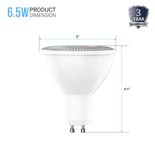 Load image into Gallery viewer, PAR16 LED Light Bulbs - 6.5 Watt GU10 base 5000K - 500Lumens, Dimmable - LEDMyPlace