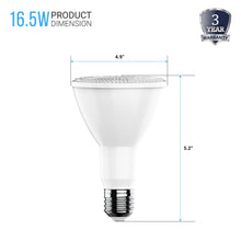 Load image into Gallery viewer, PAR38 LED Flood Light Bulbs 16.5 Watt 3000K 1200 Lumens Dimmable 120V E26 Base Damp Location - LEDMyPlace