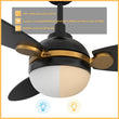 Load image into Gallery viewer, PEARLA 52 inch 3 - Blade Smart Ceiling Fan with LED Light &amp; Remote - LEDMyPlace
