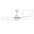 Load image into Gallery viewer, PEYTON 52 inch 5 - Blade Smart Ceiling Fan with LED Light &amp; Remote - LEDMyPlace
