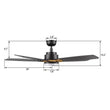 Load image into Gallery viewer, PEYTON 52 inch 5 - Blade Smart Ceiling Fan with LED Light &amp; Remote - LEDMyPlace