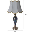 Load image into Gallery viewer, Piatunnia Art Deco Fluted Glass Best Table Lamp 28" - Cobalt Blue/Light Green - LEDMyPlace