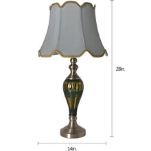 Load image into Gallery viewer, Piatunnia Art Deco Fluted Glass Best Table Lamp 28" - Emerald Green/Light Green (Set of 2) - LEDMyPlace