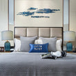 Load image into Gallery viewer, Platycodon Little Sculpted Glass Best Table Lamp 23" - Ocean Blue/Light Blue - LEDMyPlace
