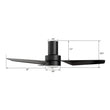 Load image into Gallery viewer, PORTER 44 inch 3 - Blade Flush Mount Smart Ceiling Fan with LED Light &amp; Remote - LEDMyPlace