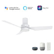 Load image into Gallery viewer, PORTER 44 inch 3 - Blade Flush Mount Smart Ceiling Fan with LED Light &amp; Remote - LEDMyPlace