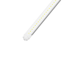 Load image into Gallery viewer, T8 8ft LED Tube/Bulb - 32/36/40/48W Wattage Adjustable, 130lm/w, 3000K/4000K/5000K/6500K CCT Changeable, Clear, R17D Base,- Ballast Bypass