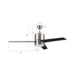 Load image into Gallery viewer, Raiden 52 Inch 3 - Blade Best Smart Ceiling Fan With Led Light Kit &amp; Best Smart Wall Switch - Silver/Black &amp; Light Wood (Reversible Blades) - LEDMyPlace