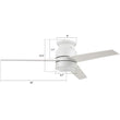 Load image into Gallery viewer, Ranger 52 In. 3 - Blade Led Indoor White Best Smart Ceiling Fan with Led Light Kit, Best Smart Wall Switch, Alexa/Google Home/Siri Compatible - LEDMyPlace