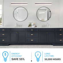 Load image into Gallery viewer, Rectangle Bathroom Light Fixtures, 24 Inch/36 Inch, 4000K (Cool White), Dimmable, ETL Listed, Bathroom Vanity Lighting - LEDMyPlace