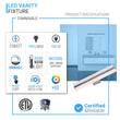 Load image into Gallery viewer, Rectangle Bathroom Light Fixtures, 24 Inch/36 Inch, 4000K (Cool White), Dimmable, ETL Listed, Bathroom Vanity Lighting - LEDMyPlace