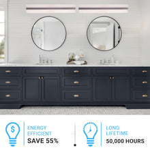 Load image into Gallery viewer, Rectangle Bathroom Light Fixtures, 24 Inch/36 Inch, 4000K (Cool White), Dimmable, ETL Listed, Bathroom Vanity Lighting - LEDMyPlace